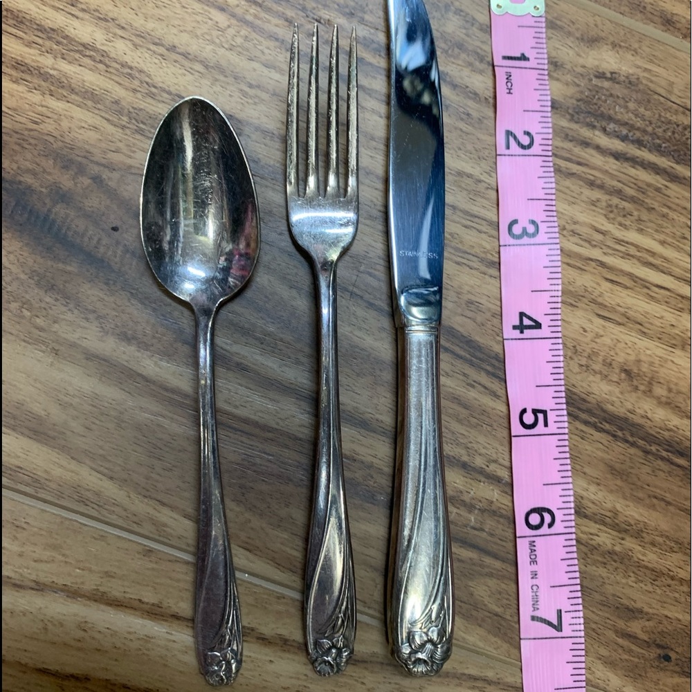 - 1847 Rogers Bros IS Daffodils silverware set